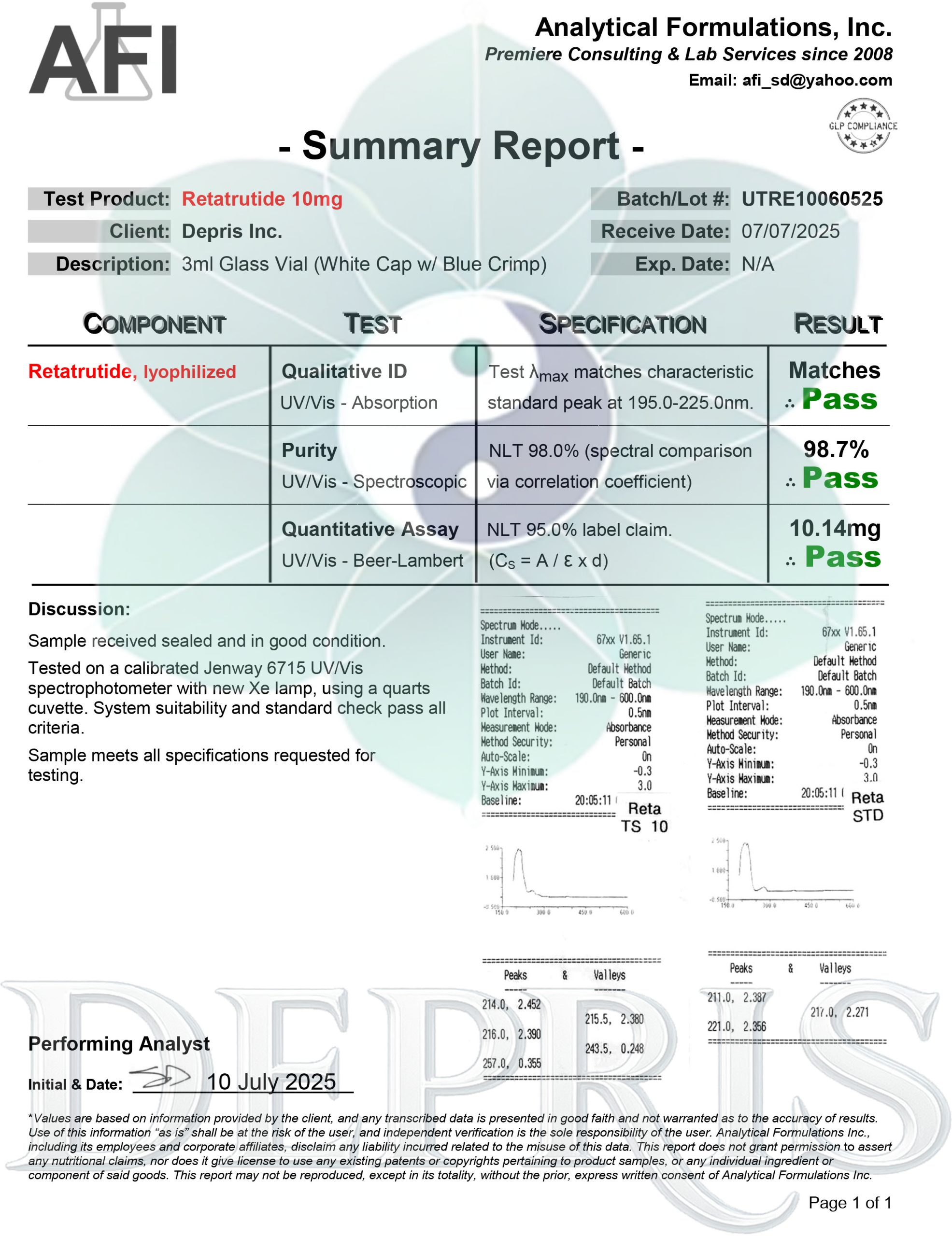 Promo (R10mg) - (Half Kit\5 Vials) - Image 2